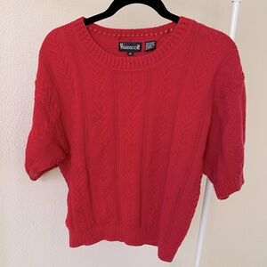 vintage oversized short sleeve cotton sweater